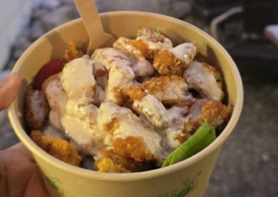 Ailes de poulet pannées, stand Burger. à La Seiche, Sevrier (Haute-Savoie)