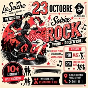 Nathalie Perret et DJ Brahm :Soirée Rock et Swing La Seiche (Annecy, Sevrier, 74)